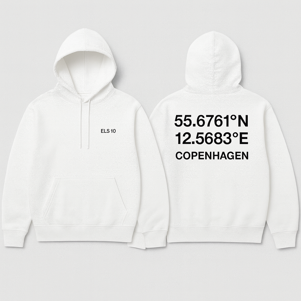 ELS10 Signature Hvid Hoodie
